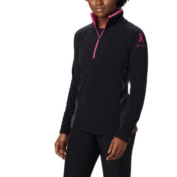 Columbia Ženske Majice S Kapuljačom - TTIP Glacial 1/2 Zip Top Fleece Crne Tamno Sive | AERU-54172